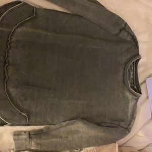 Distressed gray sweatshirt